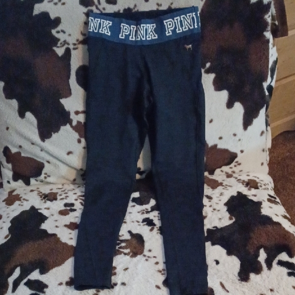 Victoria's Secret PINK Leggings - Blue and White - Picture 2 of 11